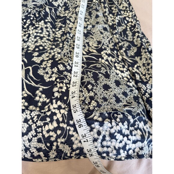 ba&sh Womens 2 Cream Floral Short Sleeve V-Neck Elastic Waist Maia Mini Dress - Picture 2 of 6